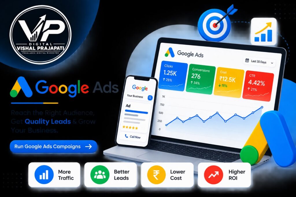 Google Ads campaign management by digital marketing freelancer