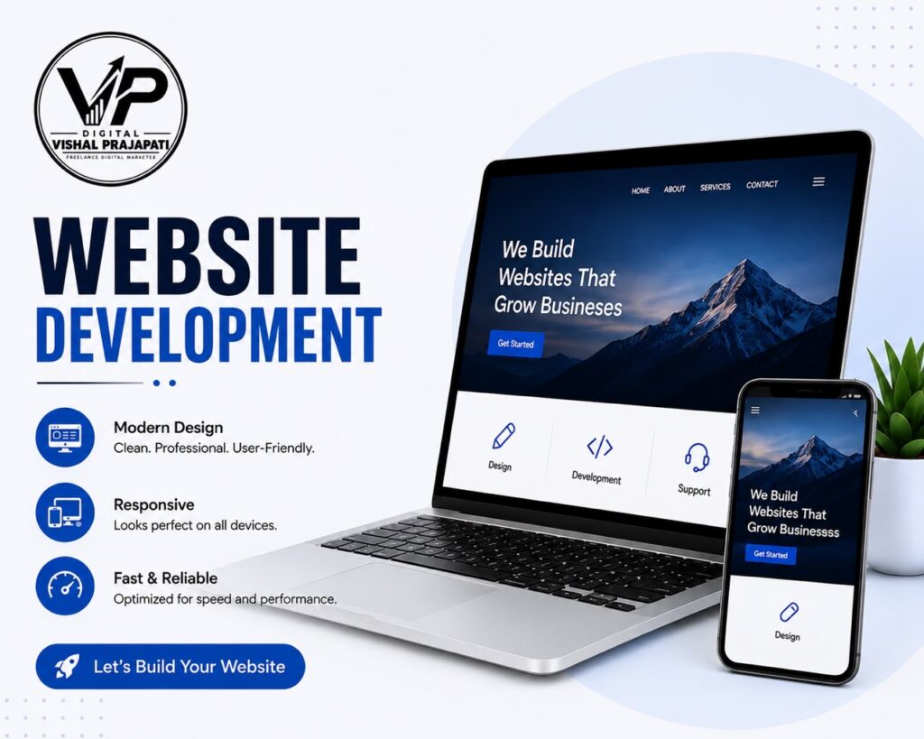 Website development services by digital marketing freelancer